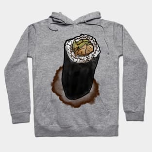 Soy Sauce spill - Sushi roll - watercolour Hoodie